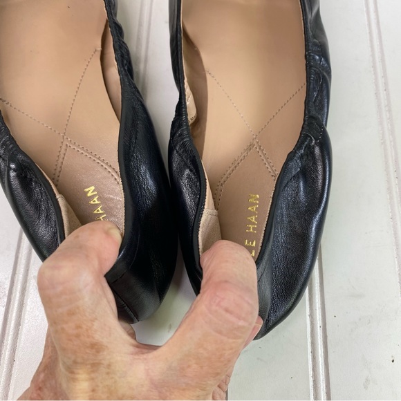 Cole Haan Elsie  black leather ballet flats - Picture 4 of 10